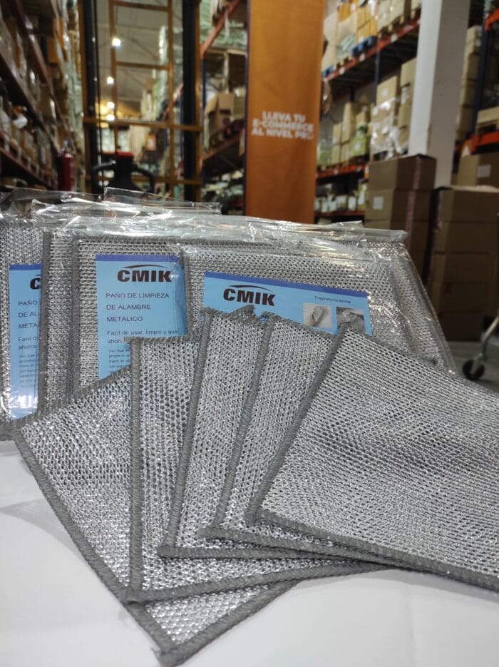 Pack 5 paño de limpieza de malla de alambre