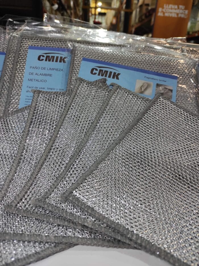 Pack 5 paño de limpieza de malla de alambre