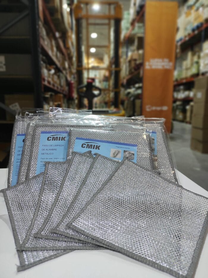 Pack 5 paño de limpieza de malla de alambre