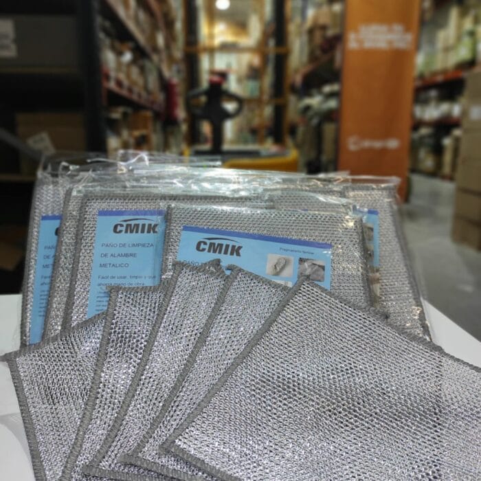 Pack 5 paño de limpieza de malla de alambre
