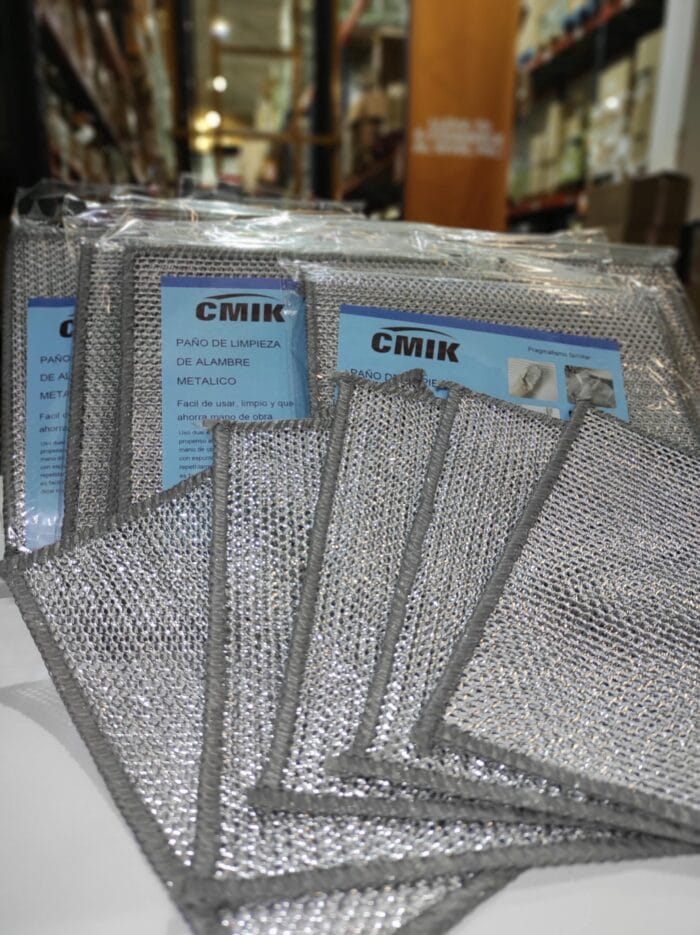 Pack 5 paño de limpieza de malla de alambre