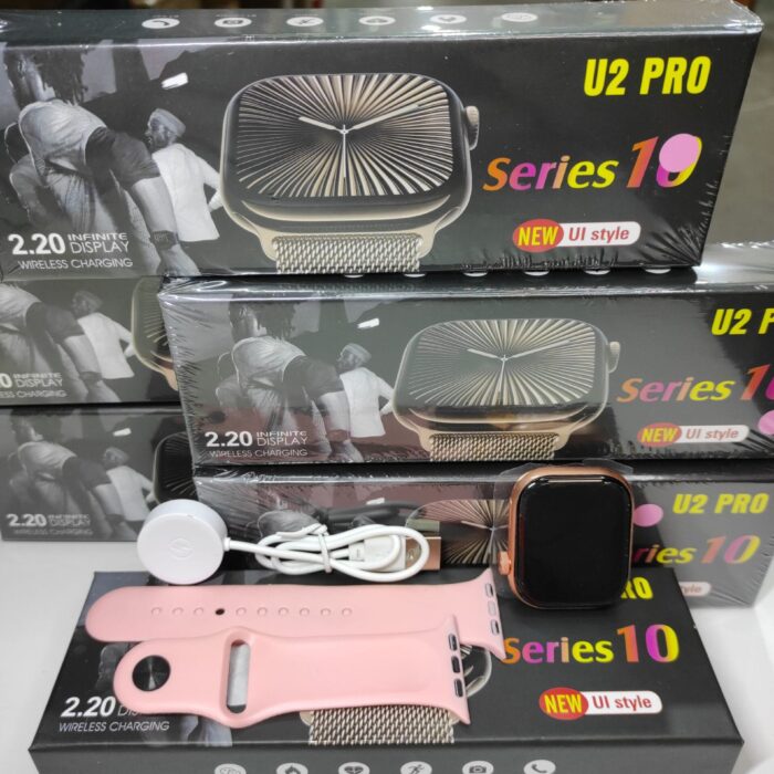 Smartwatch serie 10 con pantalla 2.2 pulgadas rosa