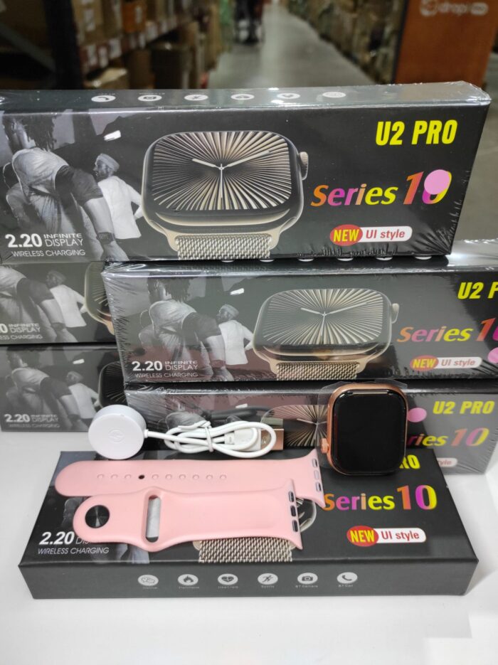 Smartwatch serie 10 con pantalla 2.2 pulgadas rosa