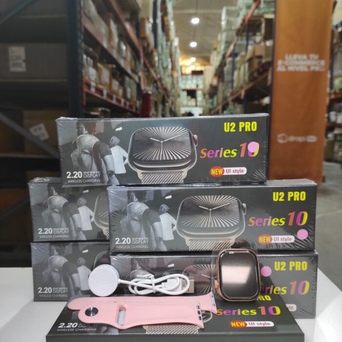 Smartwatch serie 10 con pantalla 2.2 pulgadas rosa