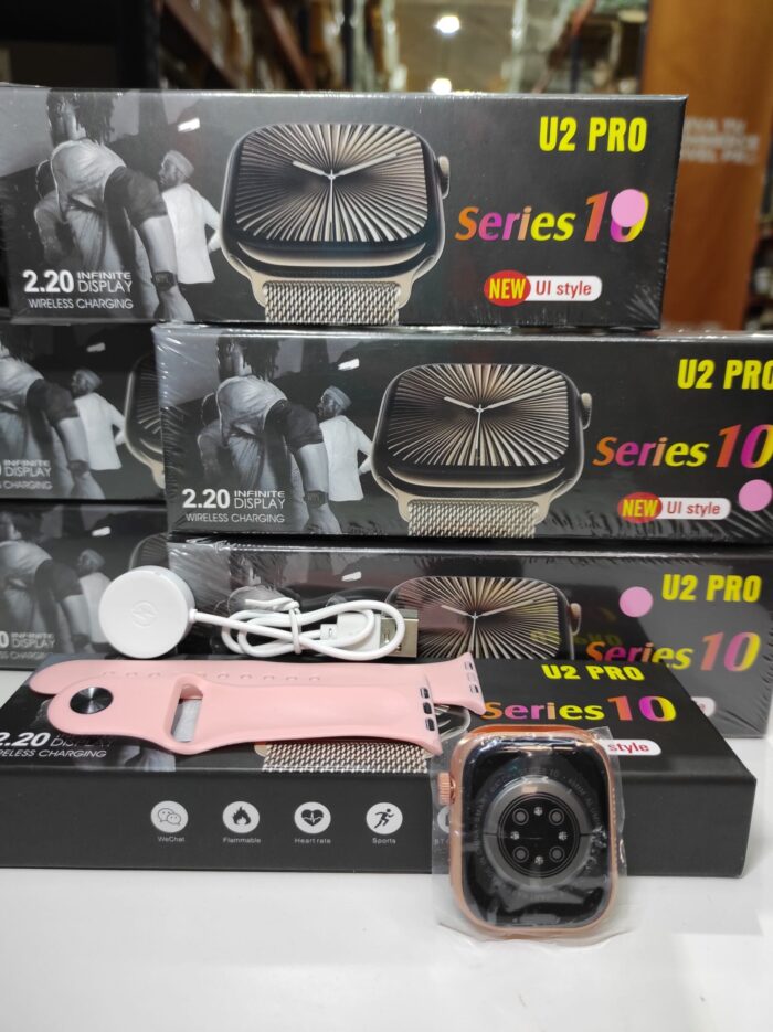 Smartwatch serie 10 con pantalla 2.2 pulgadas rosa