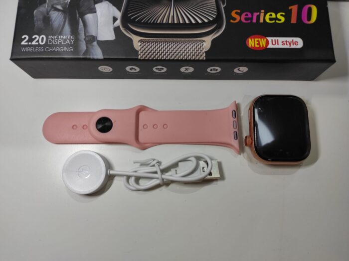 Smartwatch serie 10 con pantalla 2.2 pulgadas rosa