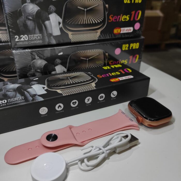 Smartwatch serie 10 con pantalla 2.2 pulgadas rosa