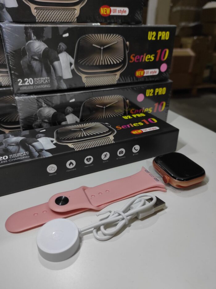 Smartwatch serie 10 con pantalla 2.2 pulgadas rosa