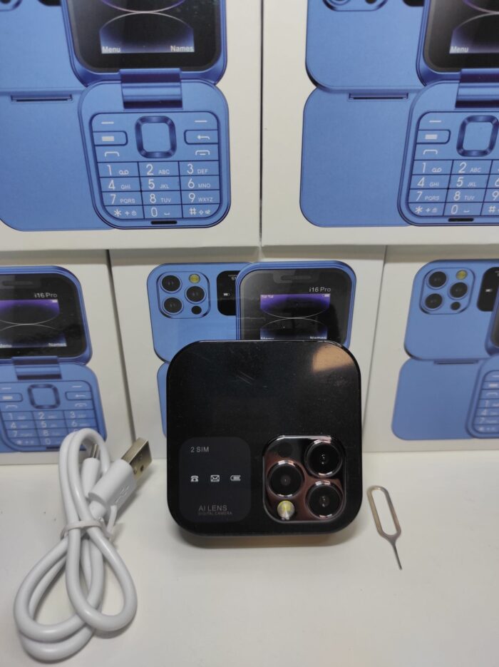 Teléfono plegable con doble pantalla  i16 Pro negro