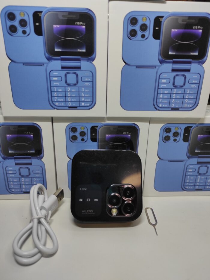 Teléfono plegable con doble pantalla  i16 Pro negro