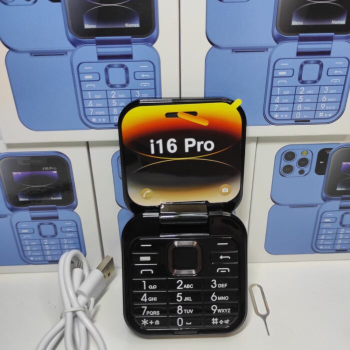 Teléfono plegable con doble pantalla  i16 Pro negro