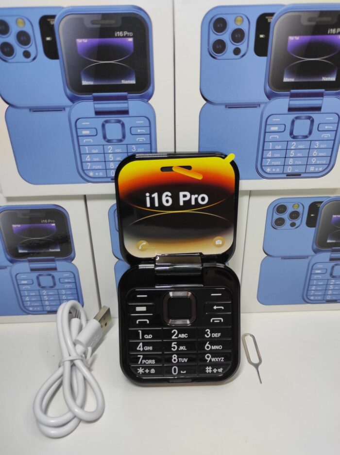 Teléfono plegable con doble pantalla  i16 Pro negro