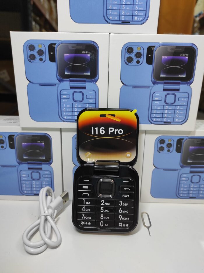 Teléfono plegable con doble pantalla  i16 Pro negro