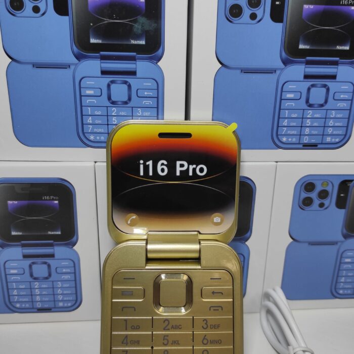 Teléfono plegable con doble pantalla  i16 Pro oro