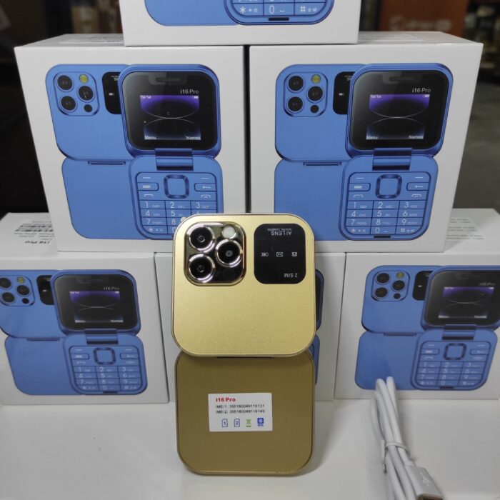 Teléfono plegable con doble pantalla  i16 Pro oro