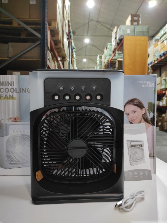 Ventilador humidificador de nebulización negro