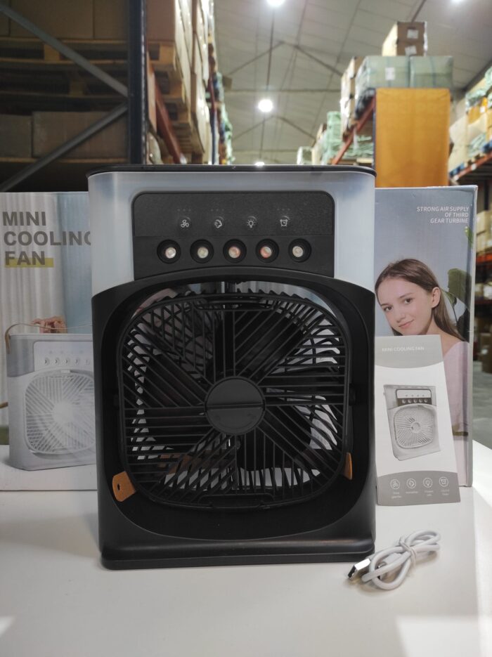 Ventilador humidificador de nebulización negro