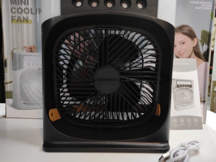 Ventilador humidificador de nebulización negro