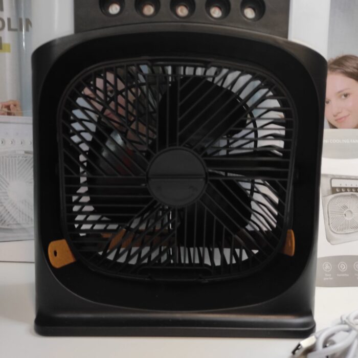 Ventilador humidificador de nebulización negro
