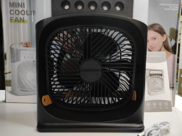 Ventilador humidificador de nebulización negro