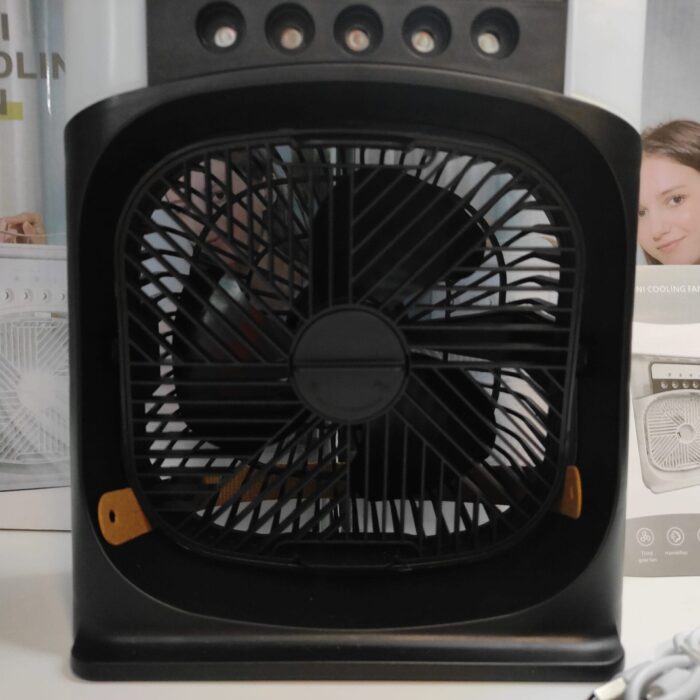 Ventilador humidificador de nebulización negro