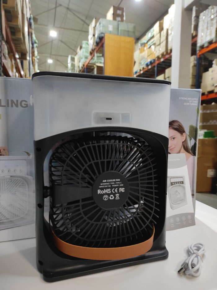 Ventilador humidificador de nebulización negro
