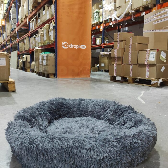 Cama Perro Grande Gris Oscuro 90 cm