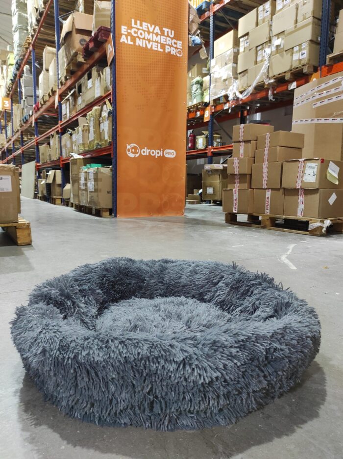 Cama Perro Grande Gris Oscuro 90 cm