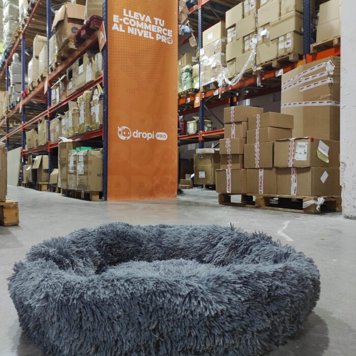 Cama Perro Grande Gris Oscuro 90 cm