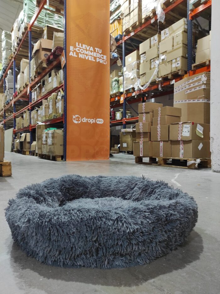 Cama Perro Grande Gris Oscuro 90 cm