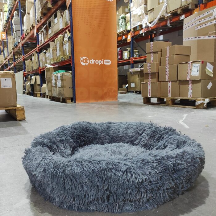 Cama Perro Grande Gris Oscuro 90 cm
