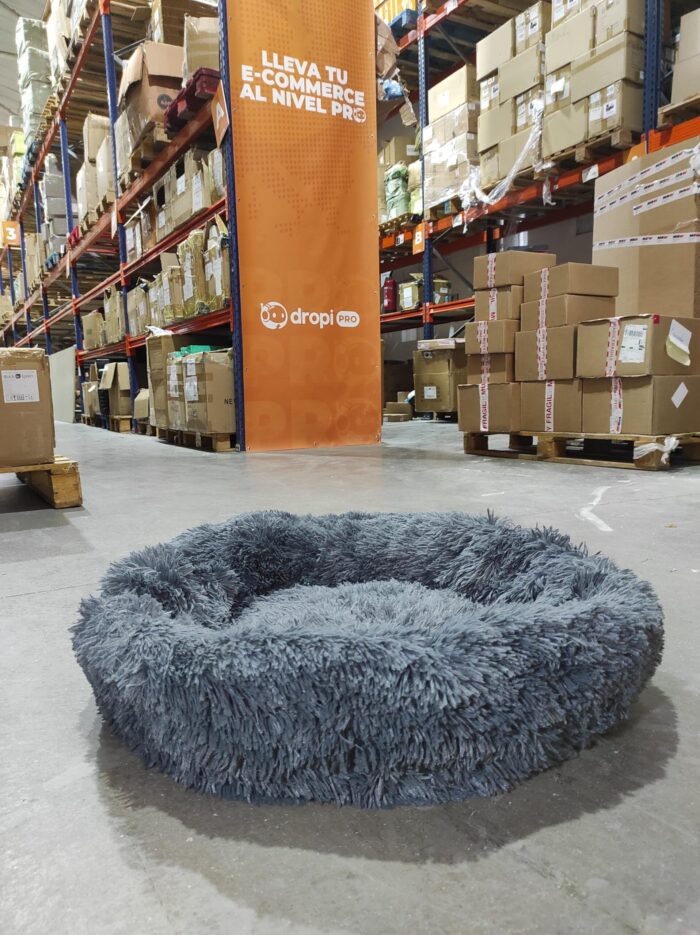 Cama Perro Grande Gris Oscuro 90 cm