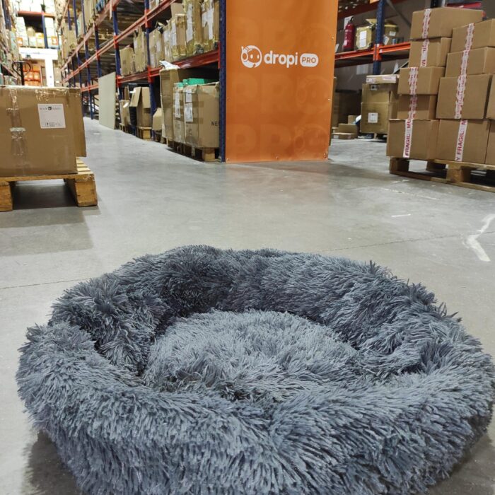 Cama Perro Grande Gris Oscuro 90 cm