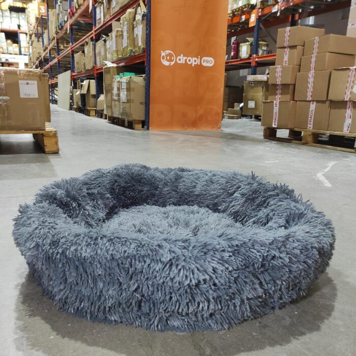 Cama Perro Grande Gris Oscuro 90 cm