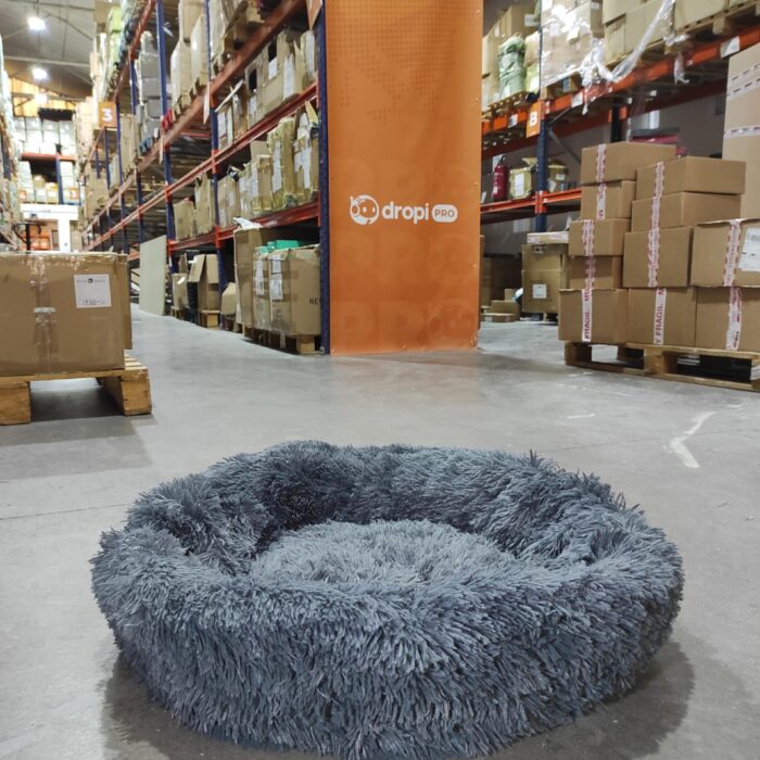 Cama Perro Grande Gris Oscuro 90 cm