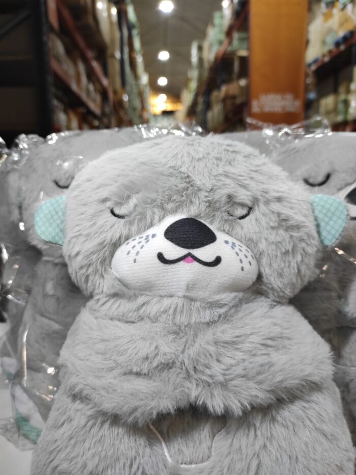 Peluche relajante para bebé que simula respiracion ( nutria gris )