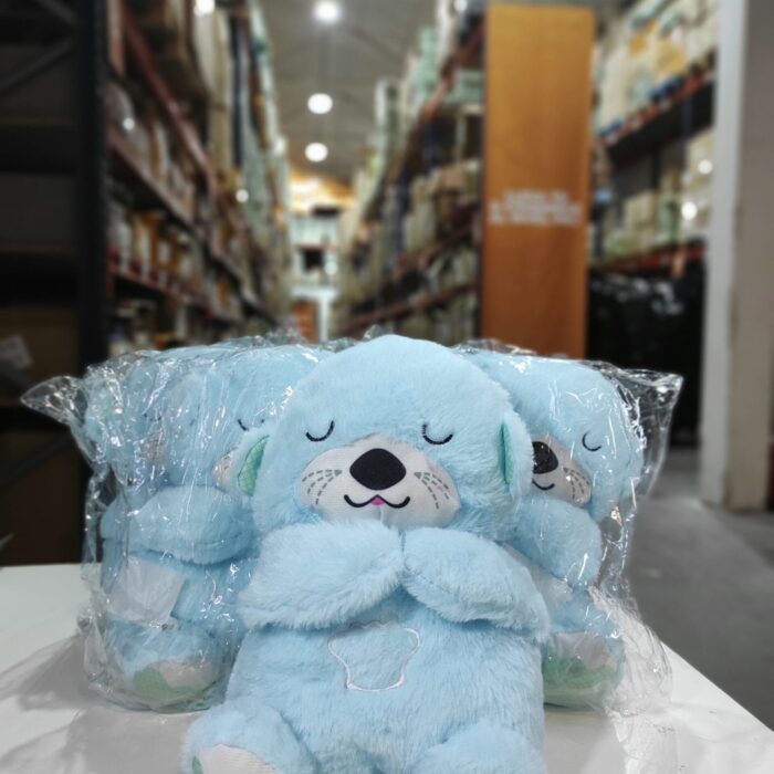 Peluche relajante para bebé que simula respiración ( nutria azul )