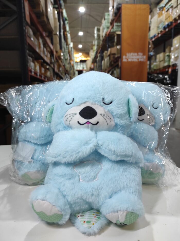 Peluche relajante para bebé que simula respiración ( nutria azul )