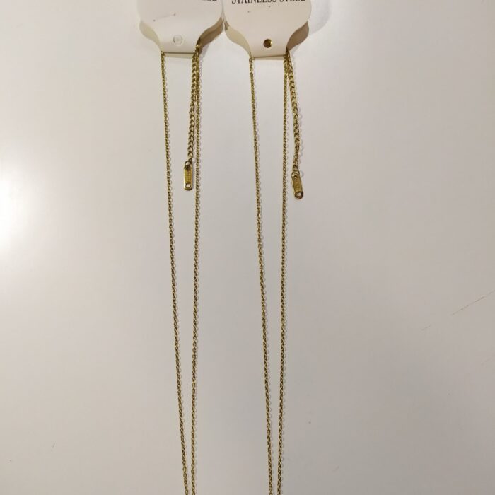 Collar con colgante trebol cinco hojas blanco