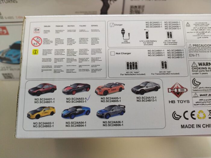 Coche teledirigido drift 1:24 FERRARI NEGRO