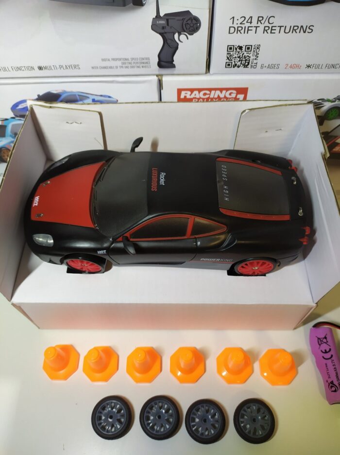 Coche teledirigido drift 1:24 FERRARI NEGRO