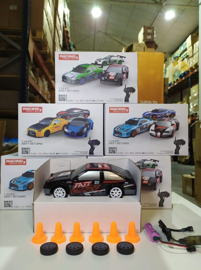 Coche teledirigido drift 1:24 RETRO