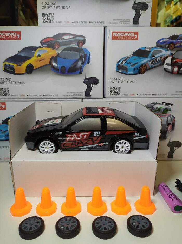 Coche teledirigido drift 1:24 RETRO