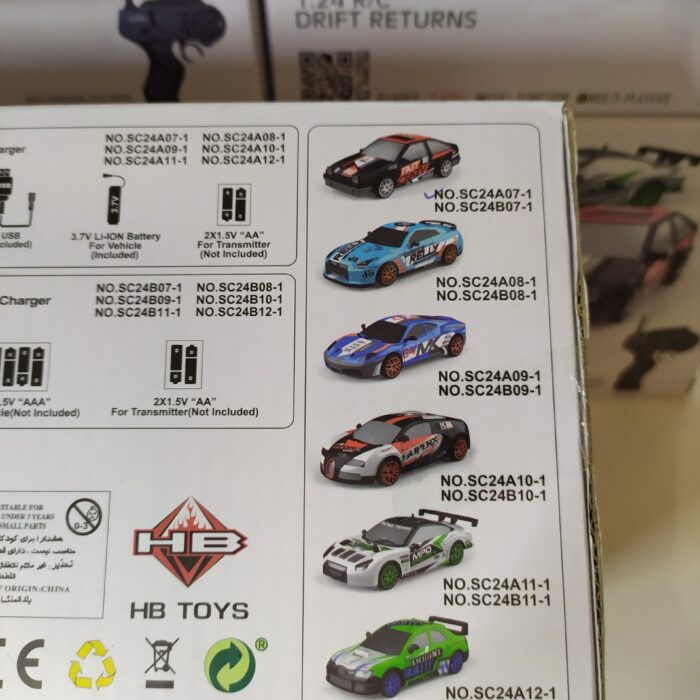 Coche teledirigido drift 1:24 RETRO
