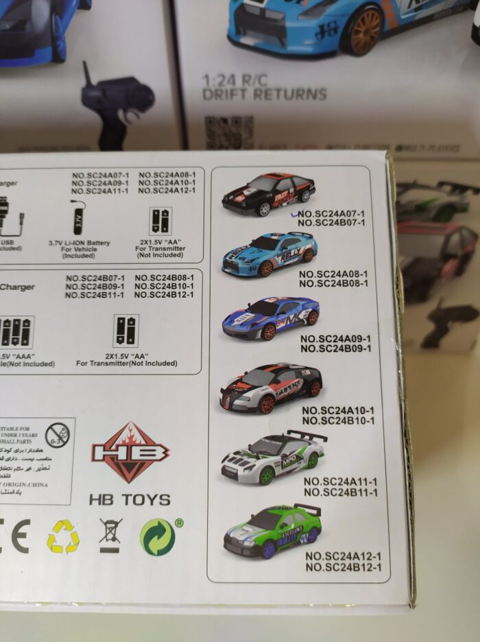 Coche teledirigido drift 1:24 RETRO