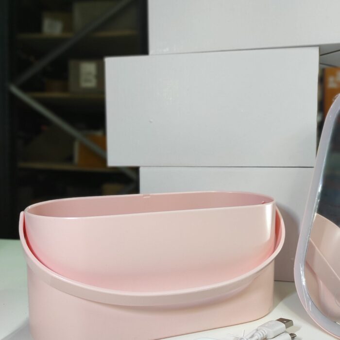 Organizador de maquillaje con espejo LED