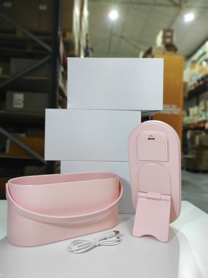 Organizador de maquillaje con espejo LED
