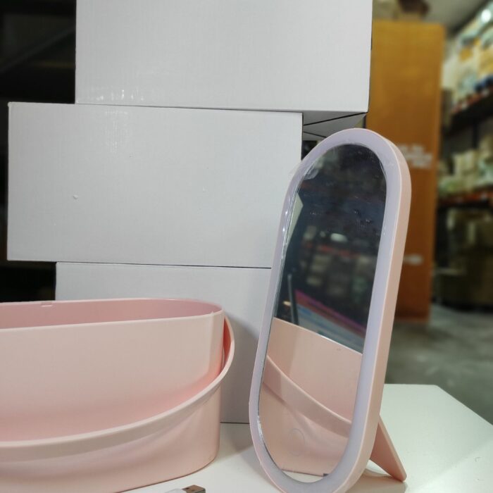 Organizador de maquillaje con espejo LED