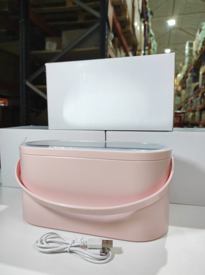 Organizador de maquillaje con espejo LED