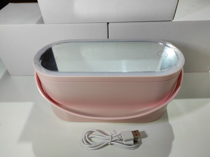 Organizador de maquillaje con espejo LED